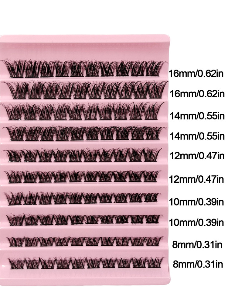 100PCS Cluster Lashes D Curl Natural Look Soft Fluffy And Wispy Individual Eyelashes Crossed Lashes Makeup Extensions DIY At Home Lash Clusters, Eyelash Clusters, Individual Eyelashes, Lashes, Fake Lashes
