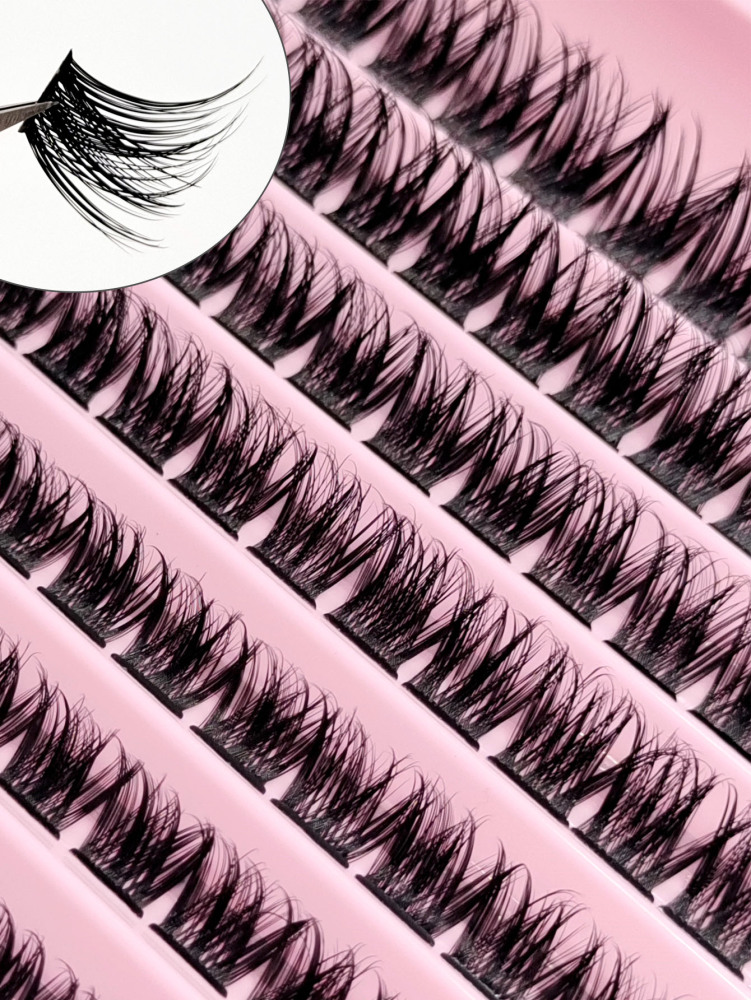 120 PCS Dramatic Eyelashes Bundles Crossed Natural Soft Faux Mink Individual Fluffy DIY Clusters Lashes Segmented Eyelash Extensions Makeup Lash Clusters,Eyelash Clusters,Individual Eyelashes,Lashes,Fake Lashes