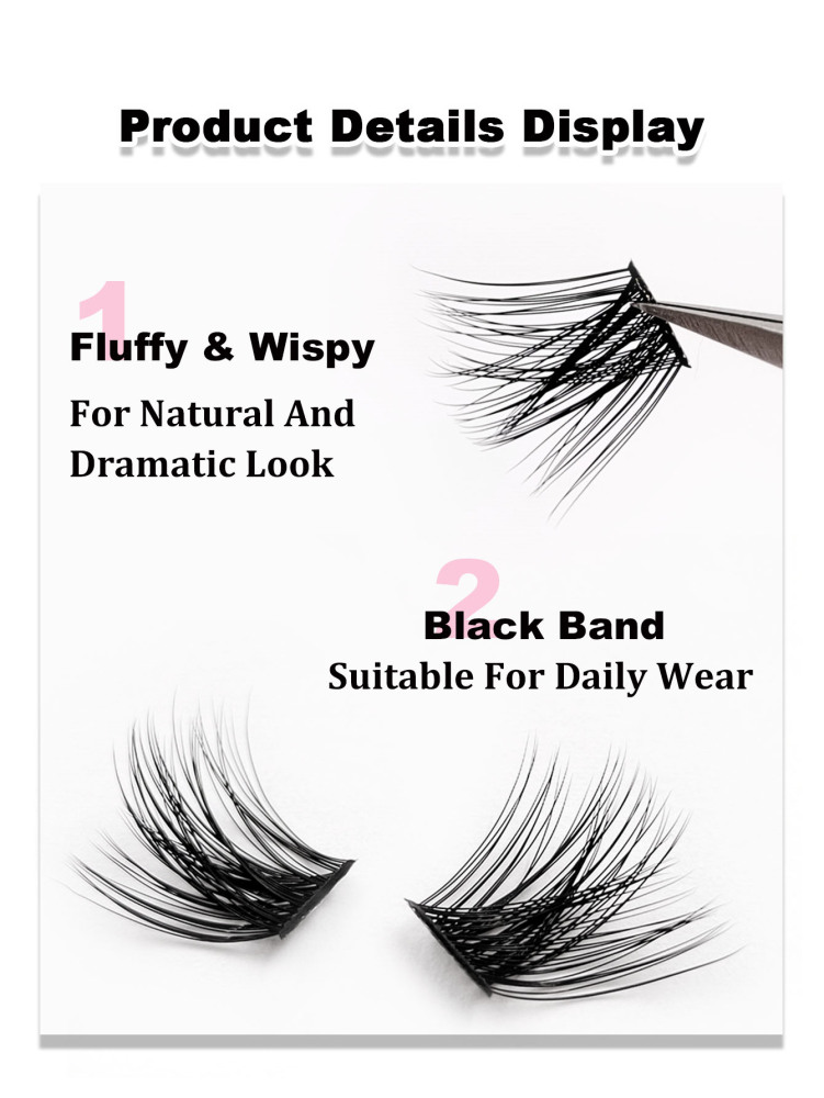 120 PCS D Curl Clusters Lash 8-16mm Individual Lashes Extensions Crossed Wispy Natural Look Lashes Fluffy Soft Cluster Lashes Clusters,Eyelash Clusters,Individual Eyelashes,Lashes,Fake Lashes