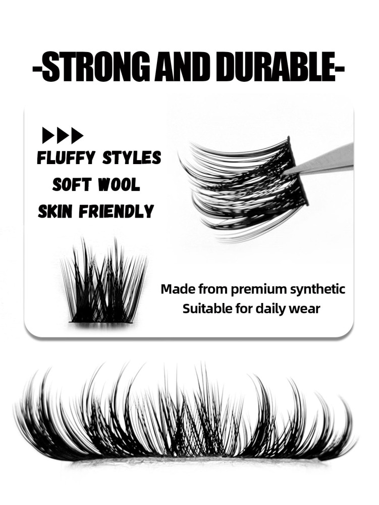 100PCS Fluffy Soft Clusters Lashes Reusable And Durable Eyelashes Natural Look Eyelash Clusters Comfortable DIY Eyelashes Extensions
