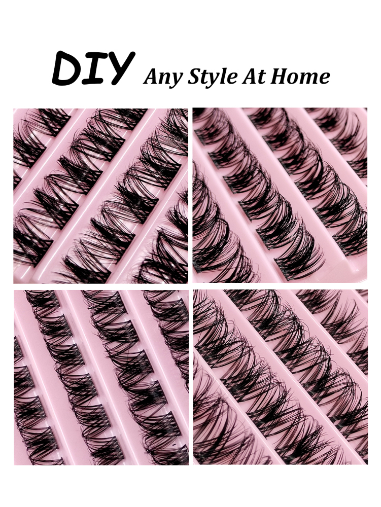 120 PCS DIY Cluster Mixed Length Lashes Natural Soft Eyelash Extension Curl Individual Lashes Can DIY Your Favorite Style At Home Lash Clusters,Eyelash Clusters,Individual Eyelashes,Lashes,Fake Lashes