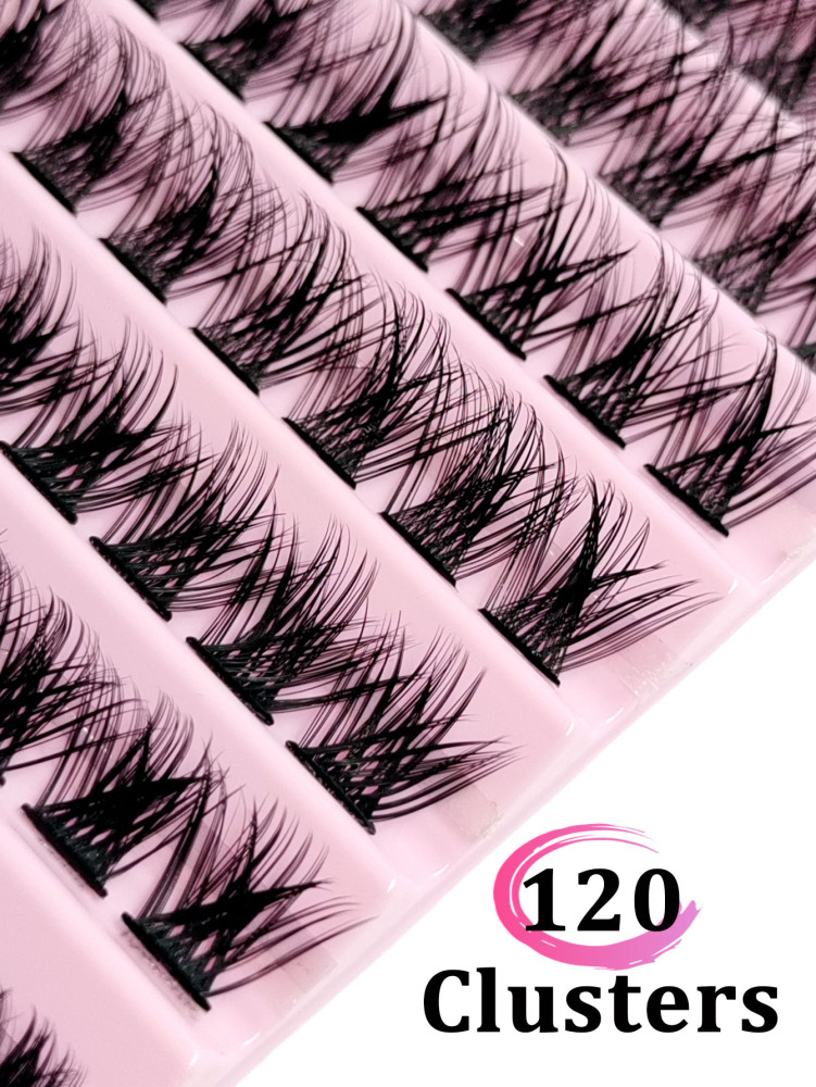 120 PCS D Curl Clusters Lash 8-16mm Individual Lashes Extensions Crossed Wispy Natural Look Lashes Fluffy Soft Cluster Lashes Clusters,Eyelash Clusters,Individual Eyelashes,Lashes,Fake Lashes