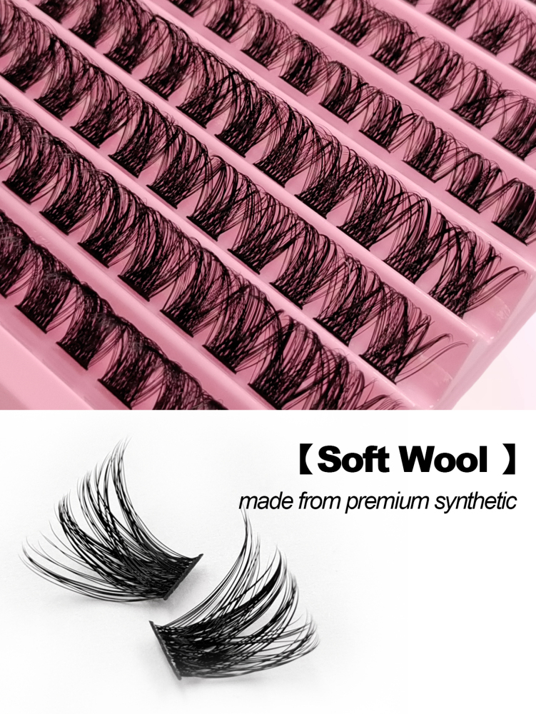 120 PCS D Curl Cluster Lashes Fluffy Soft DIY Eyelash Extension Natural Long Volume Individual Eyelashes Lash Clusters,Eye Lash Clusters,Individual Eyelashes,Lashes,Fake Lashes