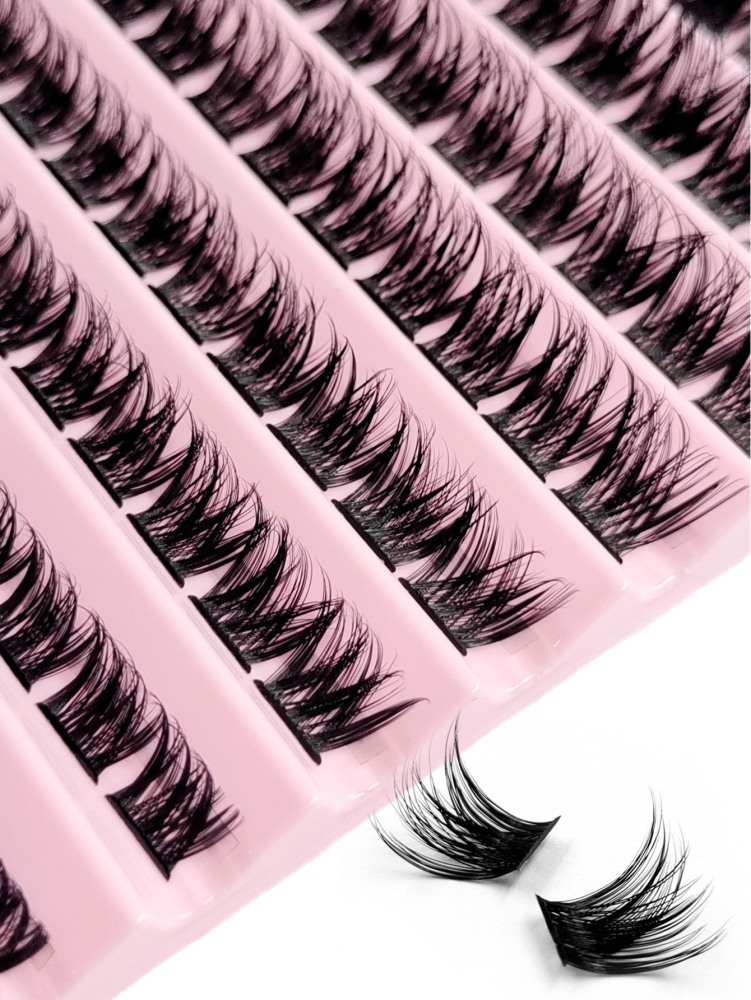 120 PCS Dramatic Eyelashes Bundles Crossed Natural Soft Faux Mink Individual Fluffy DIY Clusters Lashes Segmented Eyelash Extensions Makeup Lash Clusters,Eyelash Clusters,Individual Eyelashes,Lashes,Fake Lashes