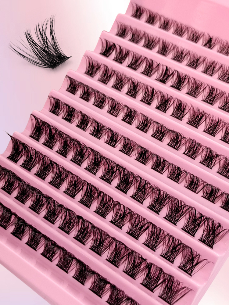 120 PCS D Curl Cluster Lashes Fluffy Soft DIY Eyelash Extension Natural Long Volume Individual Eyelashes Lash Clusters,Eye Lash Clusters,Individual Eyelashes,Lashes,Fake Lashes