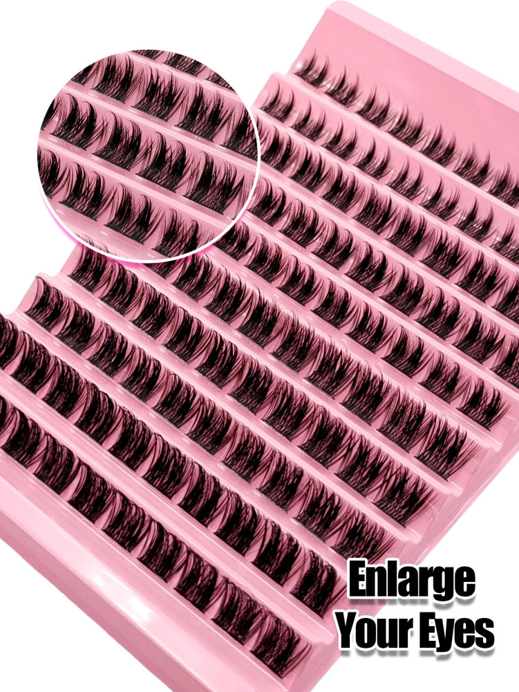 100PCS Fluffy Soft Clusters Lashes Reusable And Durable Eyelashes Natural Look Eyelash Clusters Comfortable DIY Eyelashes Extensions