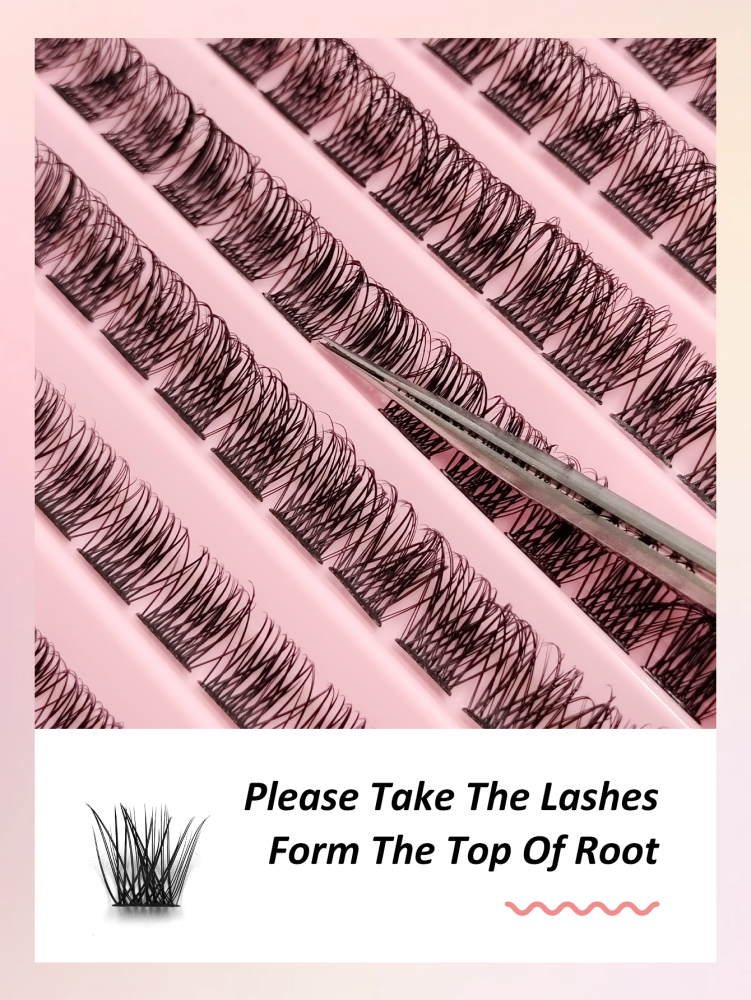 Individual Eyelash 120pcs D Curl Mixed Length 8-16mm Fluffy And Wispy Natural Eyelash Extensions DIY Eyelash Reusable Cluster Eyelash