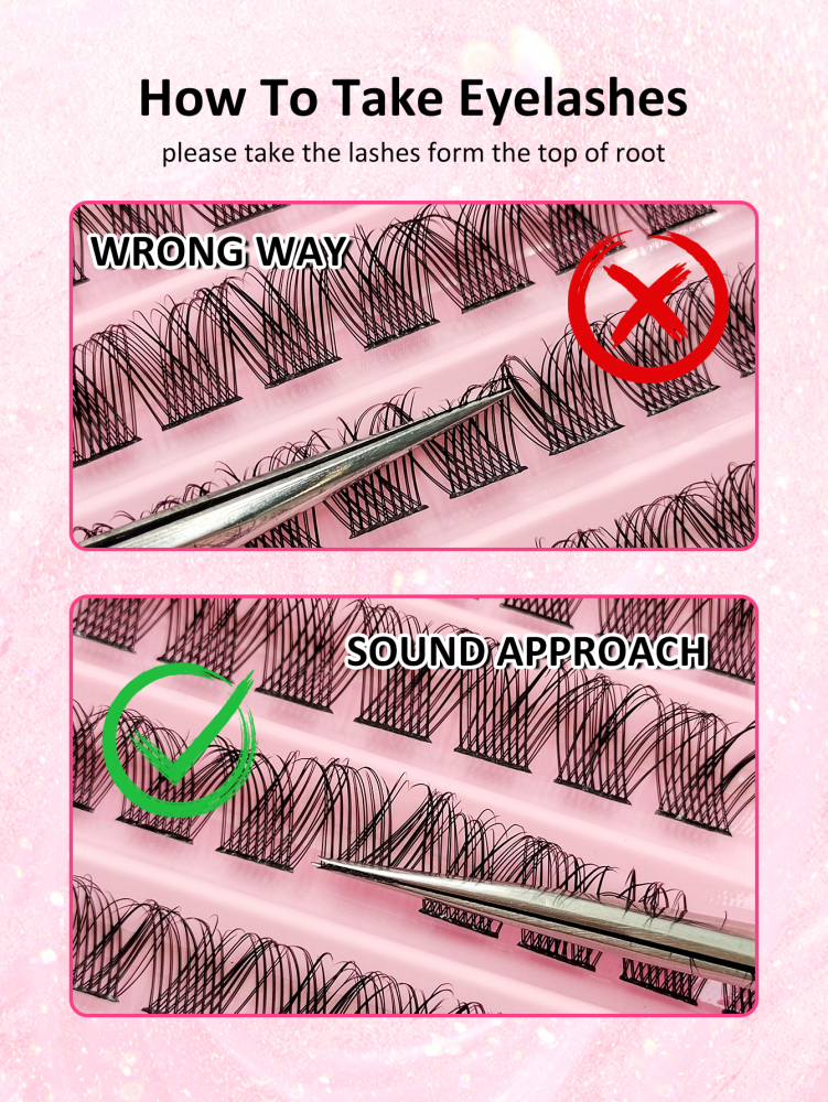 120Pcs Individual Eyelash D Curl 8-16mm Mixed Length Individual Natural Look Cluster Eyelash Segmented Individual False Eyelashes Ultra-light Individual Eyelash