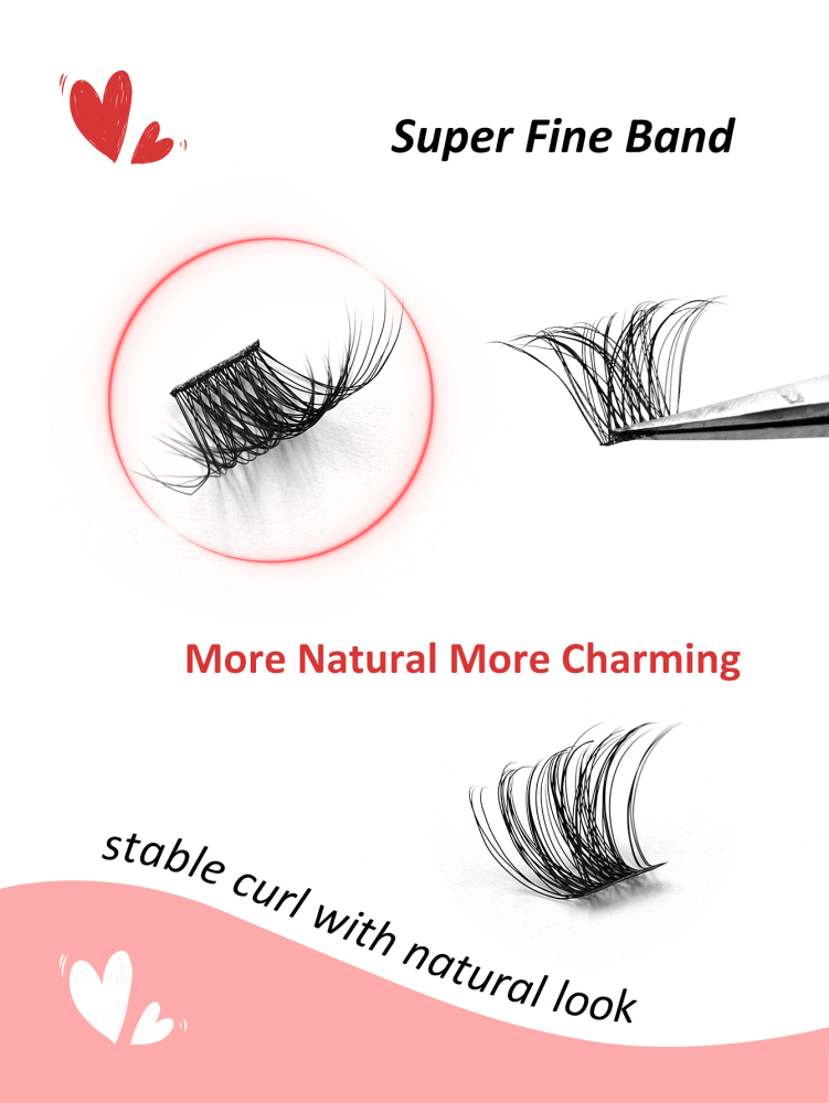 120pcs Cluster Lashes Faux Mink Eyelashes Comfortable D Curl 8-16mm Mixed Natural Long Eyelash Segmented Extension Personal Eyelash Makeup Tool