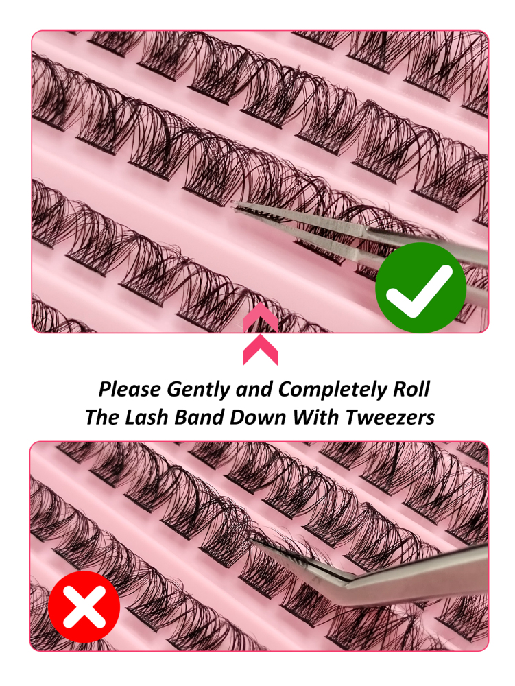 120pcs Cluster Lashes Faux Mink Eyelashes Comfortable D Curl 8-16mm Mixed Natural Long Eyelash Segmented Extension Personal Eyelash Makeup Tool