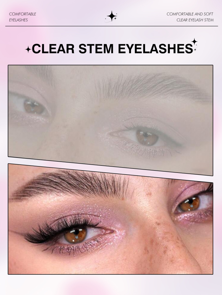 7 Pairs Of Natural Style Clear Band Half Eye Lashes, Fox Eye Cat Eye Eye Tail Elongation Soft And Light Eyelashes, Suitable For Beginners Easy To Wear Suitable For Daily Dating