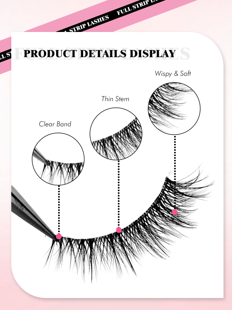 5 Pairs Cat Eye Eyelashes Clear Band False Eyelashes Fox Eye Lashes Faux Mink Lashes Natural Look Eyelashes Makeup For Daily Style Eye Makeup