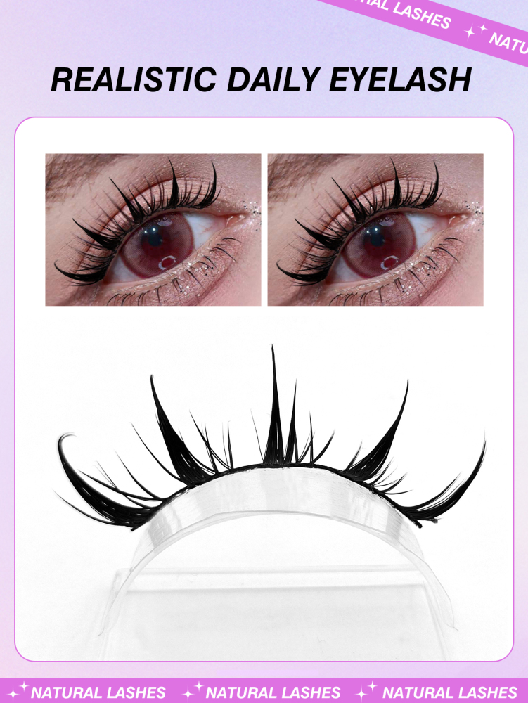 7 Pairs Wet Lashes Anime False Eyelashes Cosplay Fake Lashes Dramatic Eyelashes Wet Eyelashes Extensions Makeup Tool