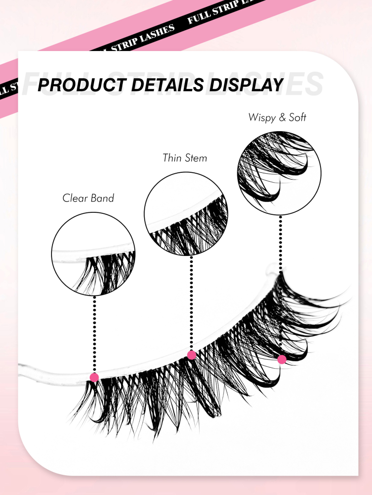5 Pairs Messy Natural Wet Lashes Clear Band Lashes Enlarged Eye Full Strip Lashes Wispy Soft Realistic False Eyelashes Suitable For Holiday Parties Halloween Christmas False Eyelashes For Various Occasions
