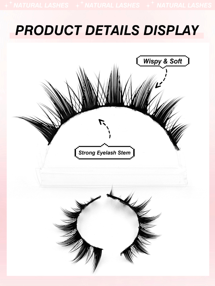 7 Pairs Manga Lashes Japanese Style Makeup Thick Eyelash Extension Cosplay Makeup Lashes Natural Wispy Eyelashes