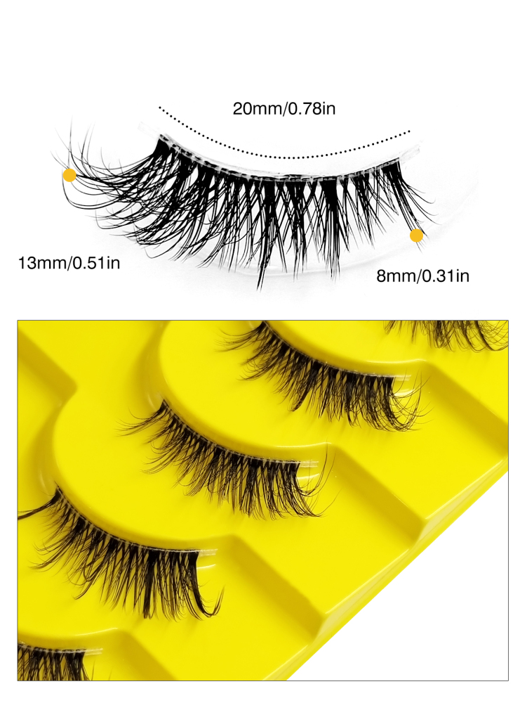 10 Pairs Half Eye Lashes Fluffy Lightweight And Soft Natural Look False Eyelashes Cat Eye Lashes ,For Used Daily Makeup Extensions Reusable Suitable For Holiday Parties Christmas Stocking Christmas Gifts False Eyelashes