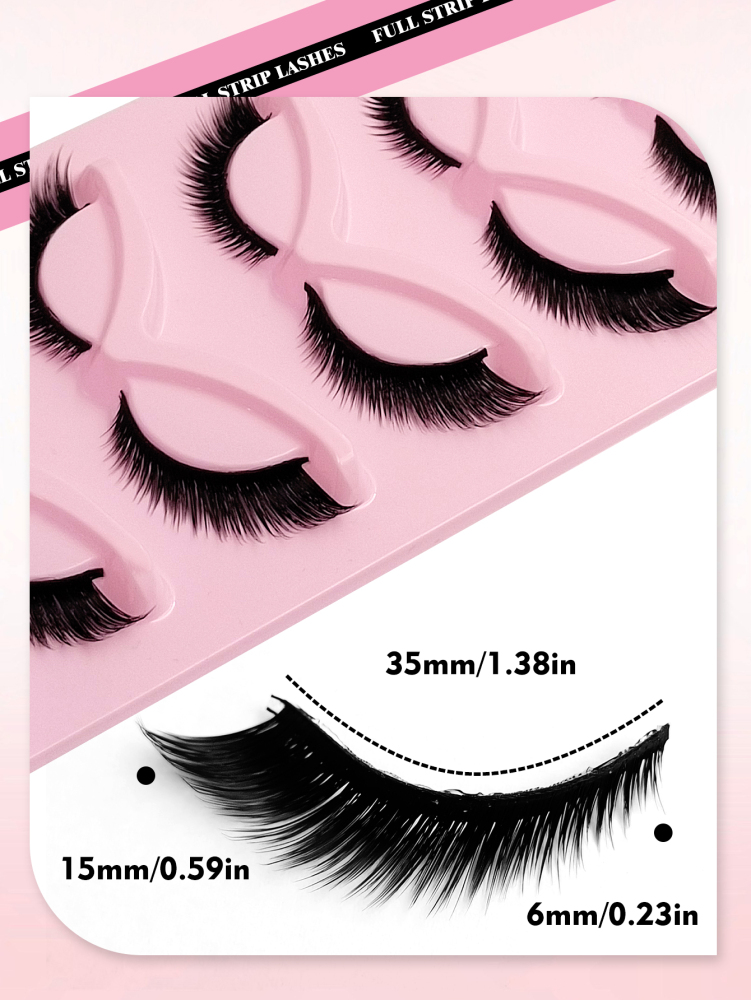 5 Pairs Fox Eye False Eyelashes End Eye Elongated Fluffy Soft Dramatic 3D Faux Mink Lashes Suitable For Holiday Parties Halloween Christmas False Eyelashes Cat Eye Lashes For Various Occasions