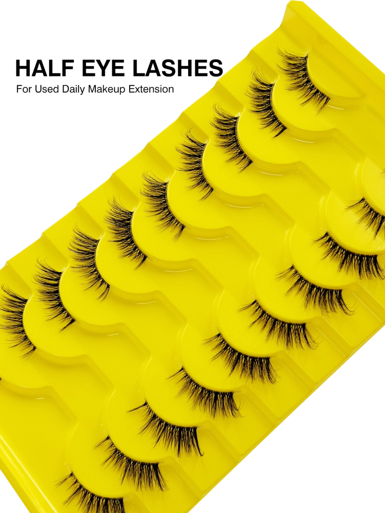 10 Pairs Half Eye Lashes Fluffy Lightweight And Soft Natural Look False Eyelashes Cat Eye Lashes ,For Used Daily Makeup Extensions Reusable Suitable For Holiday Parties Christmas Stocking Christmas Gifts False Eyelashes