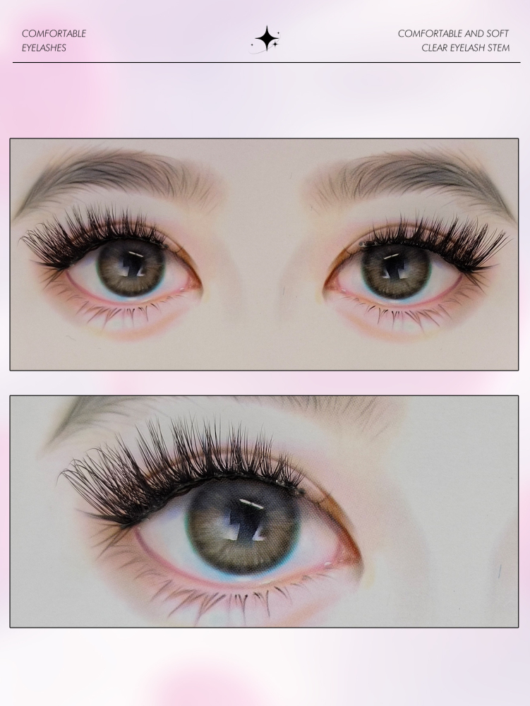 7 Pairs Of Natural Style Clear Band Half Eye Lashes, Fox Eye Cat Eye Eye Tail Elongation Soft And Light Eyelashes, Suitable For Beginners Easy To Wear Suitable For Daily Dating