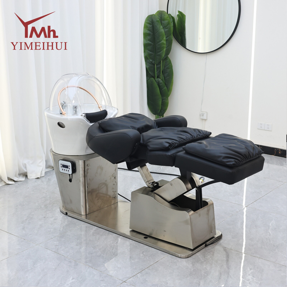 Comfortable Ceramic Adjustable Height Spa Shampoo Chair for Salon