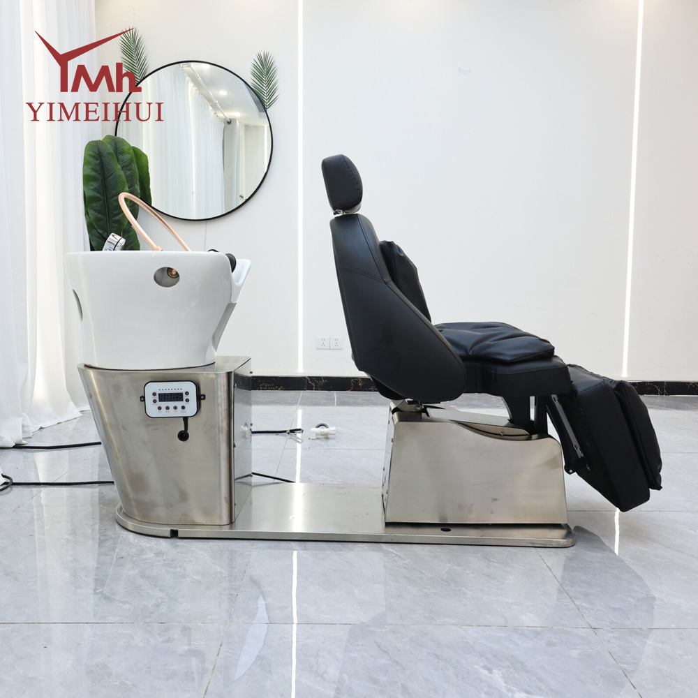 Comfortable Ceramic Adjustable Height Spa Shampoo Chair for Salon
