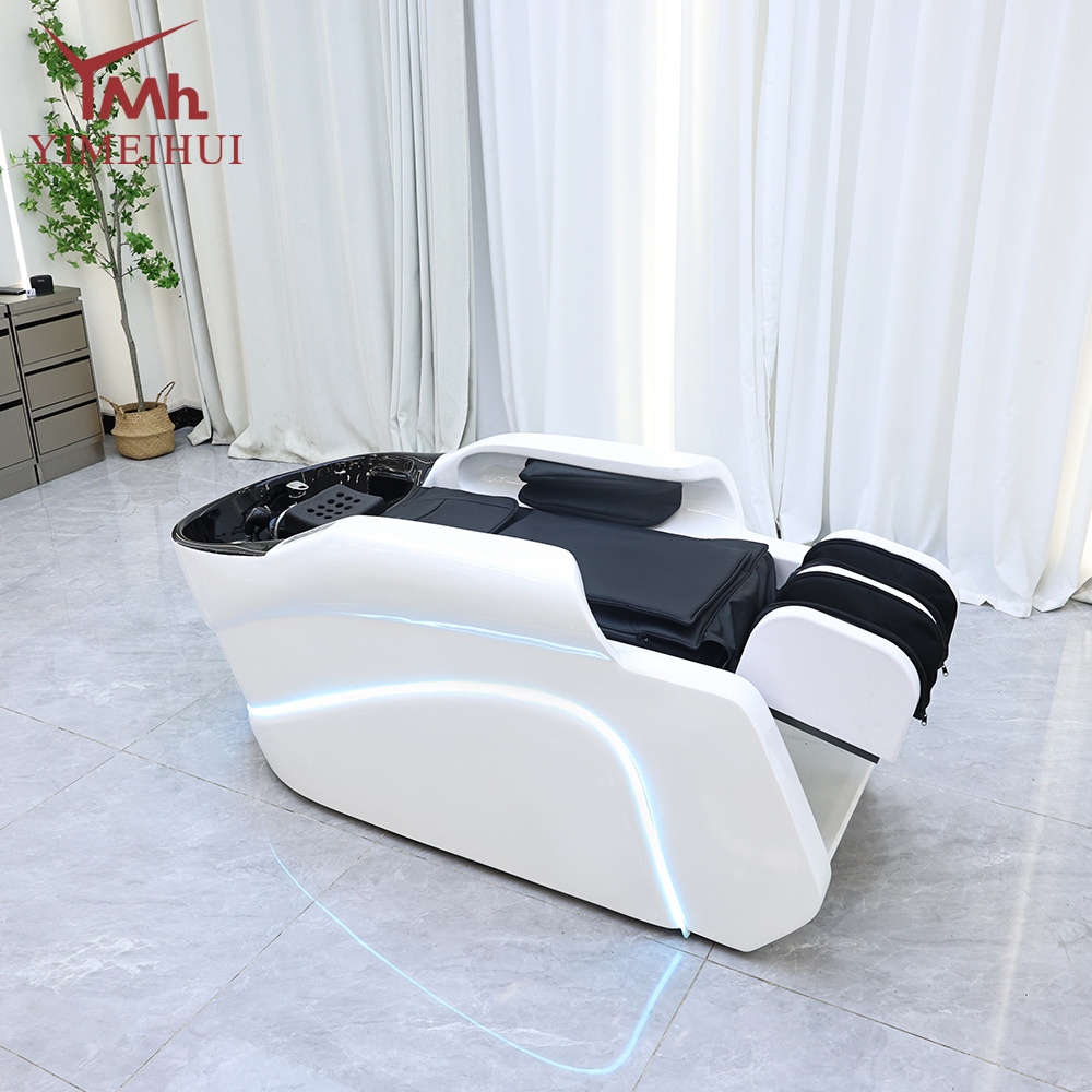 Sleek Streamline Smart Electric Head Spa Shampoo Bed with LED Ambient Light for Salon