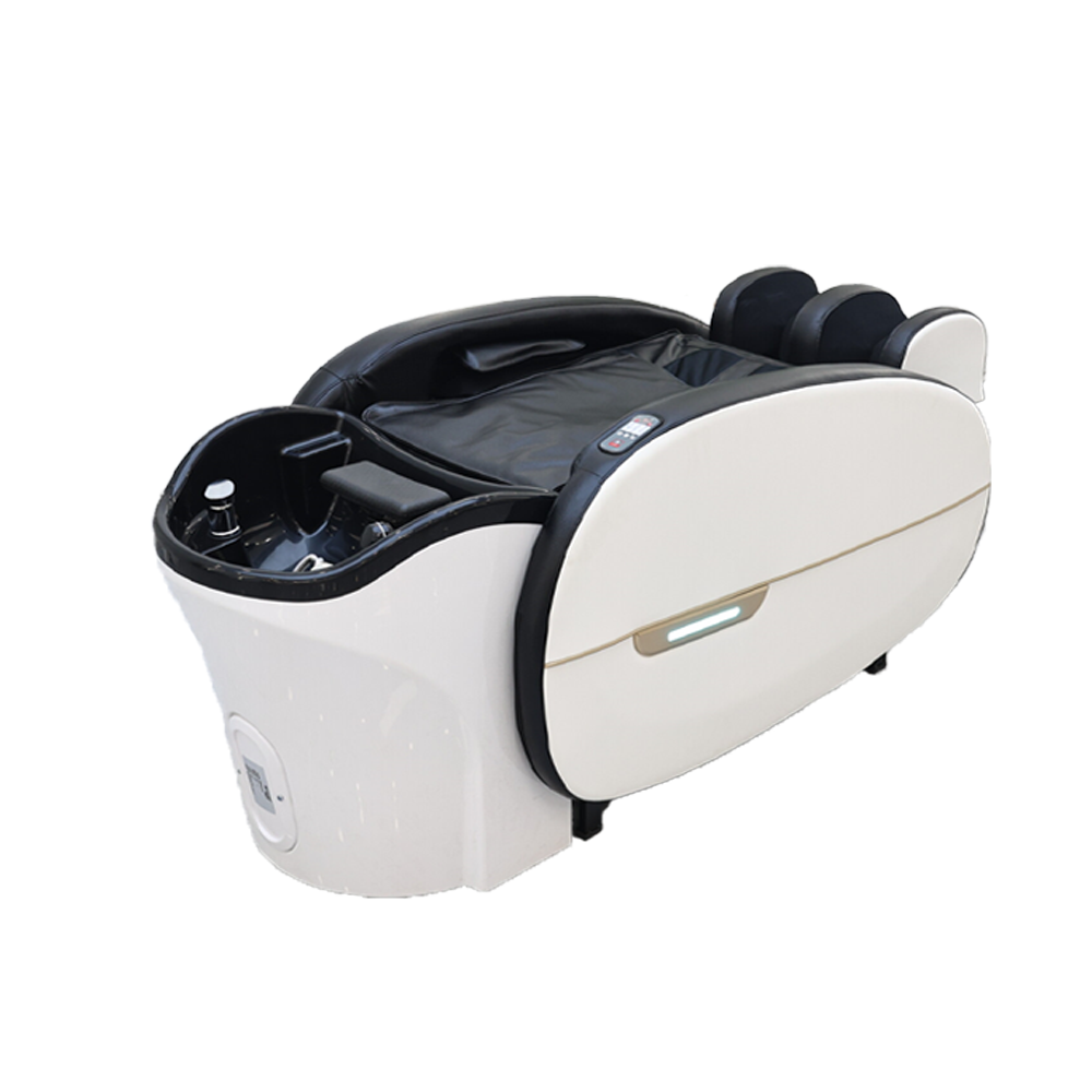 Luxury Automatic Electric Hair Hydrotherapy Massage Bed with Steamer & Adjustable Shampoo Basin