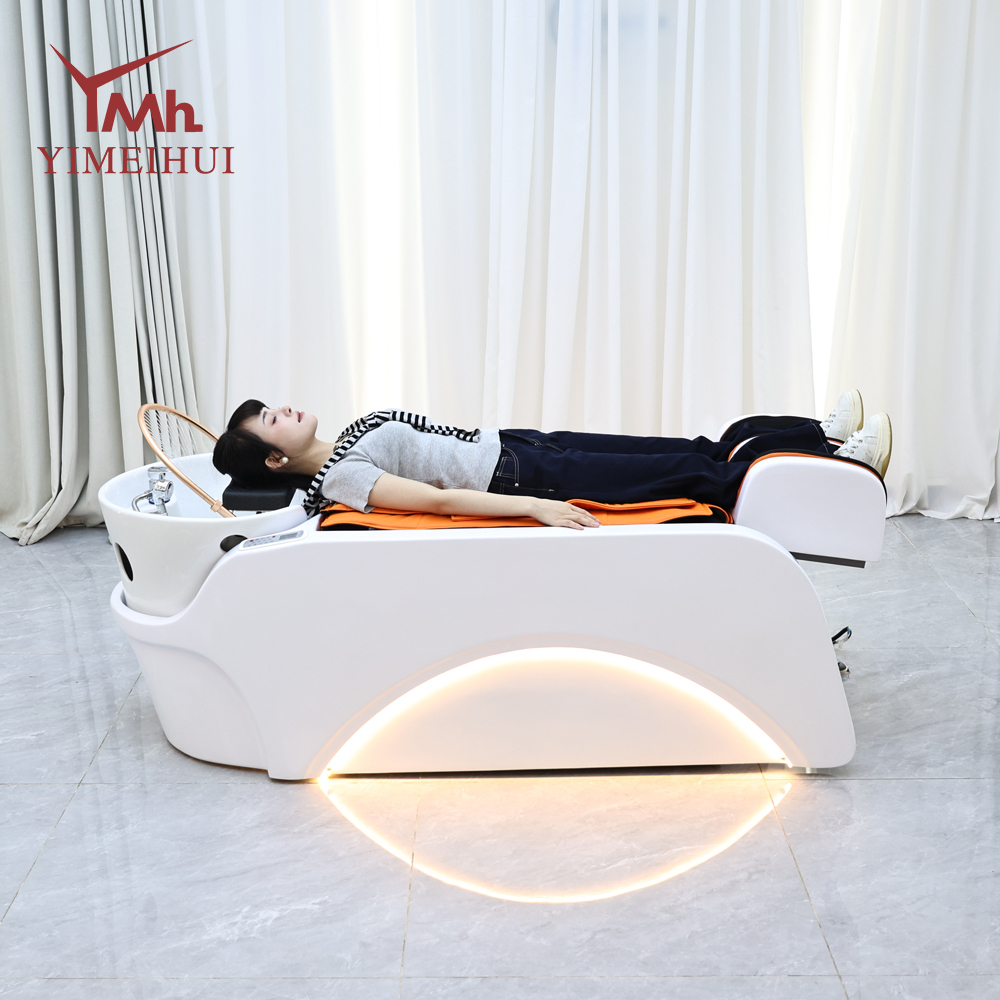 Premium Modern Electric Shampoo Station with RGB LED Light & Full-Body Massage