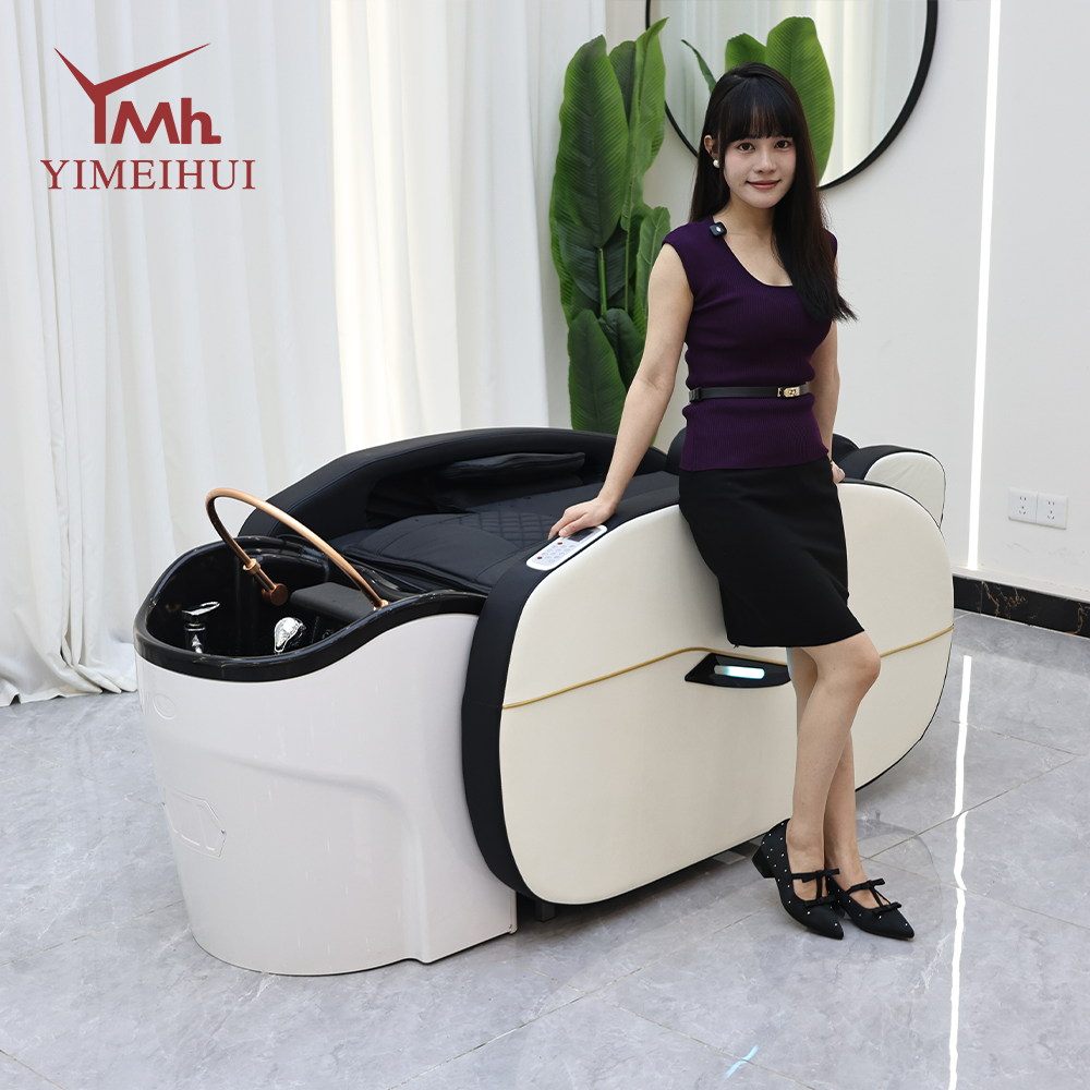 Luxury Electric Massage Shampoo Bed | Professional Salon Head Spa Hair Washing Chair with Full-Body Massage & Water Circulation