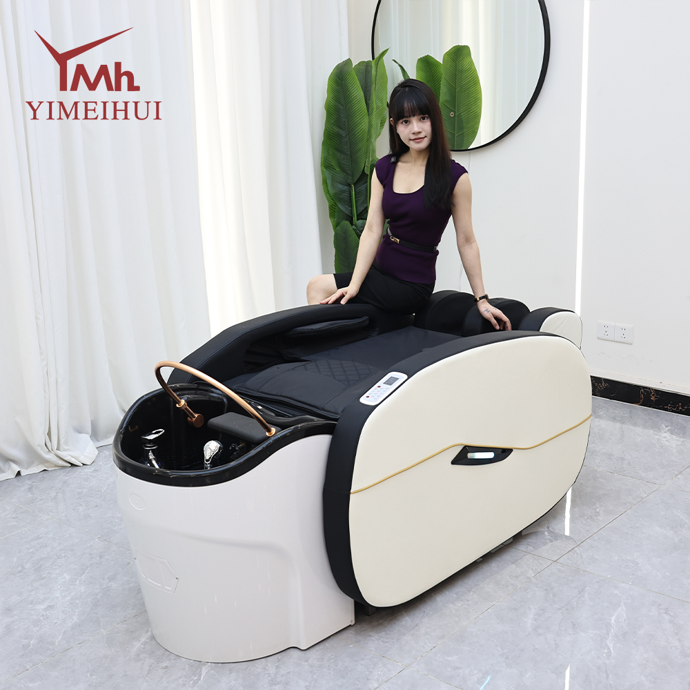 Luxury Electric Massage Shampoo Bed | Professional Salon Head Spa Hair Washing Chair with Full-Body Massage & Water Circulation