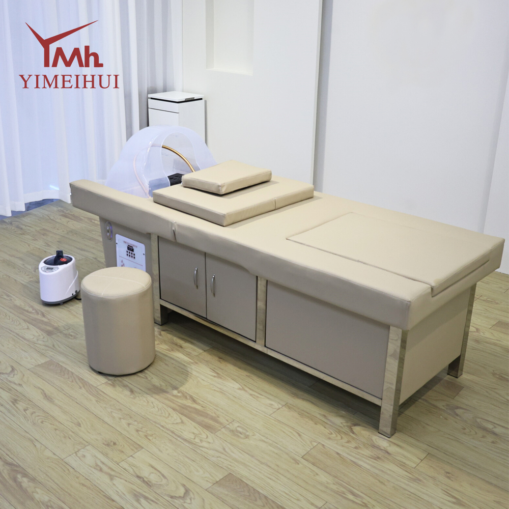 Premium Salon Massage Bed with Storage Compartments & Steam System