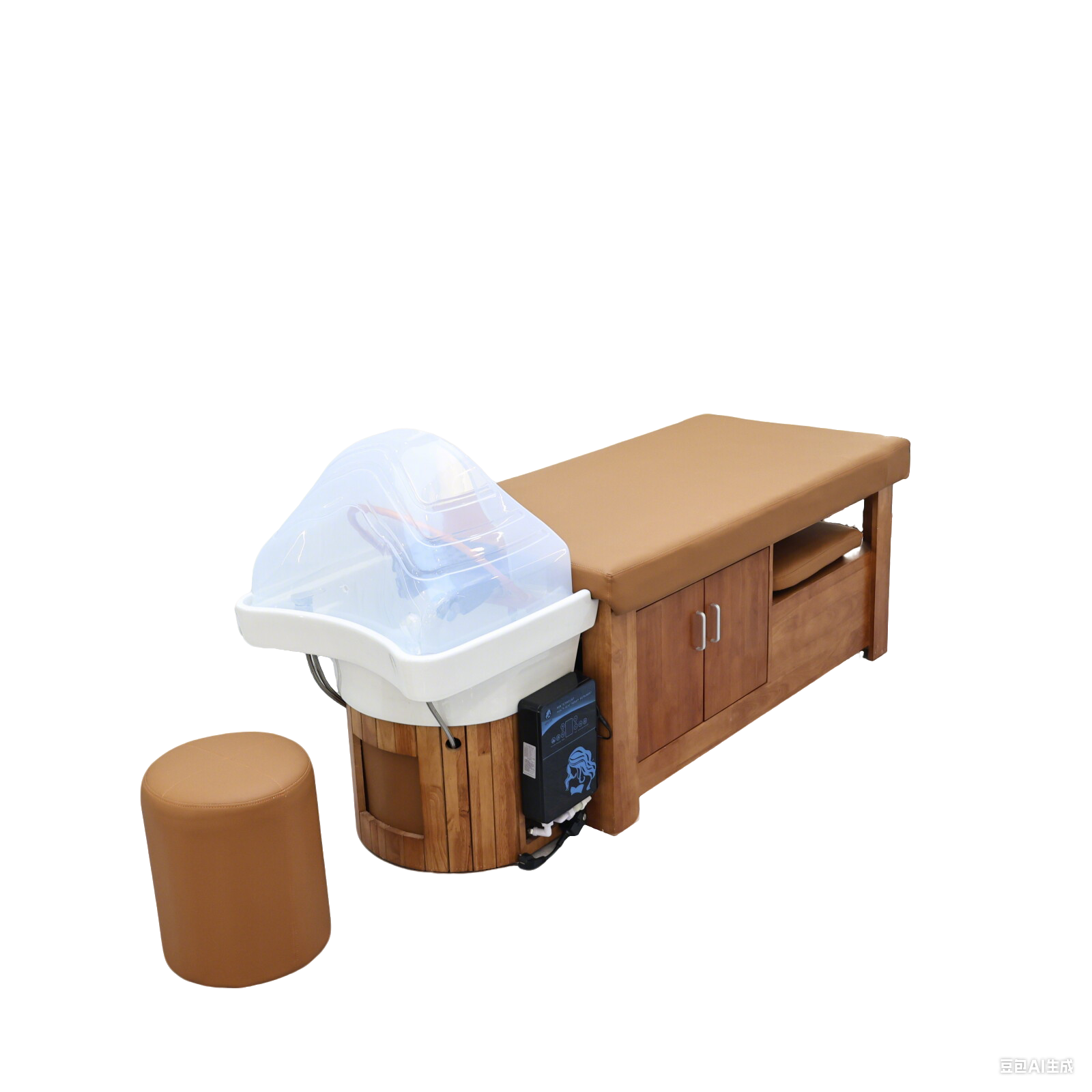 Professional Wooden Head Massage Shampoo Bed for Salons