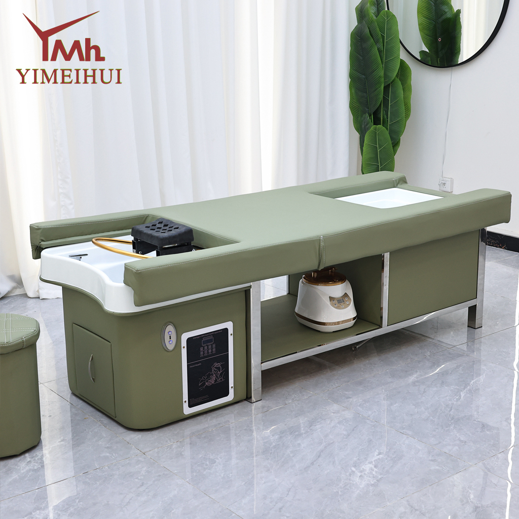 Professional Multifunctional Steam Hydrotherapy Shampoo Bed with Transparent Hood & Storage Drawer