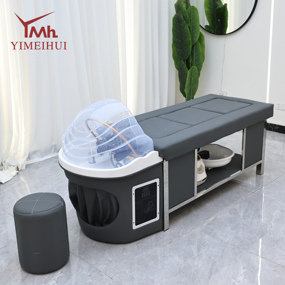 Modern Comfortable Multifunctional Massage Bed with Steam SPA & Hydrotherapy Shampoo Function