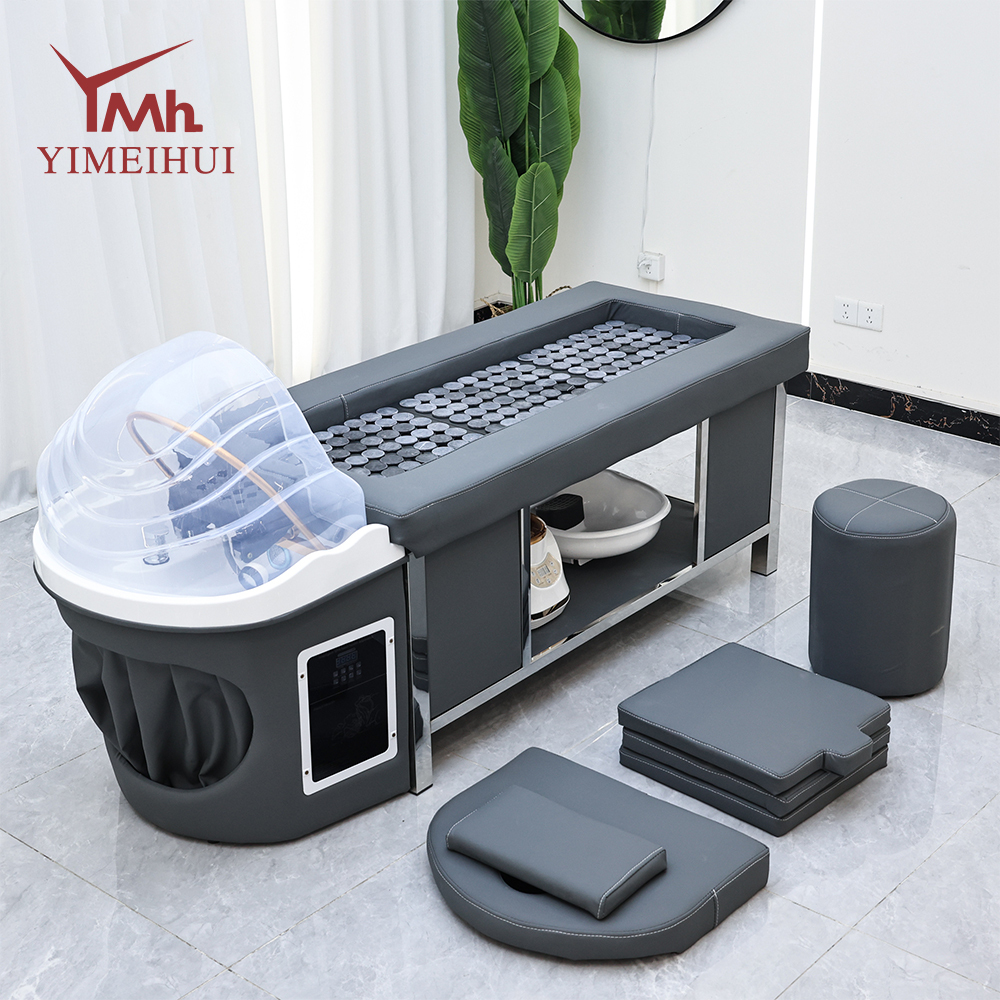 Modern Comfortable Multifunctional Massage Bed with Steam SPA & Hydrotherapy Shampoo Function