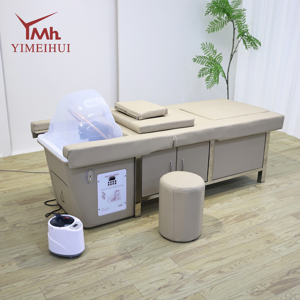 Premium Salon Massage Bed with Storage Compartments & Steam System