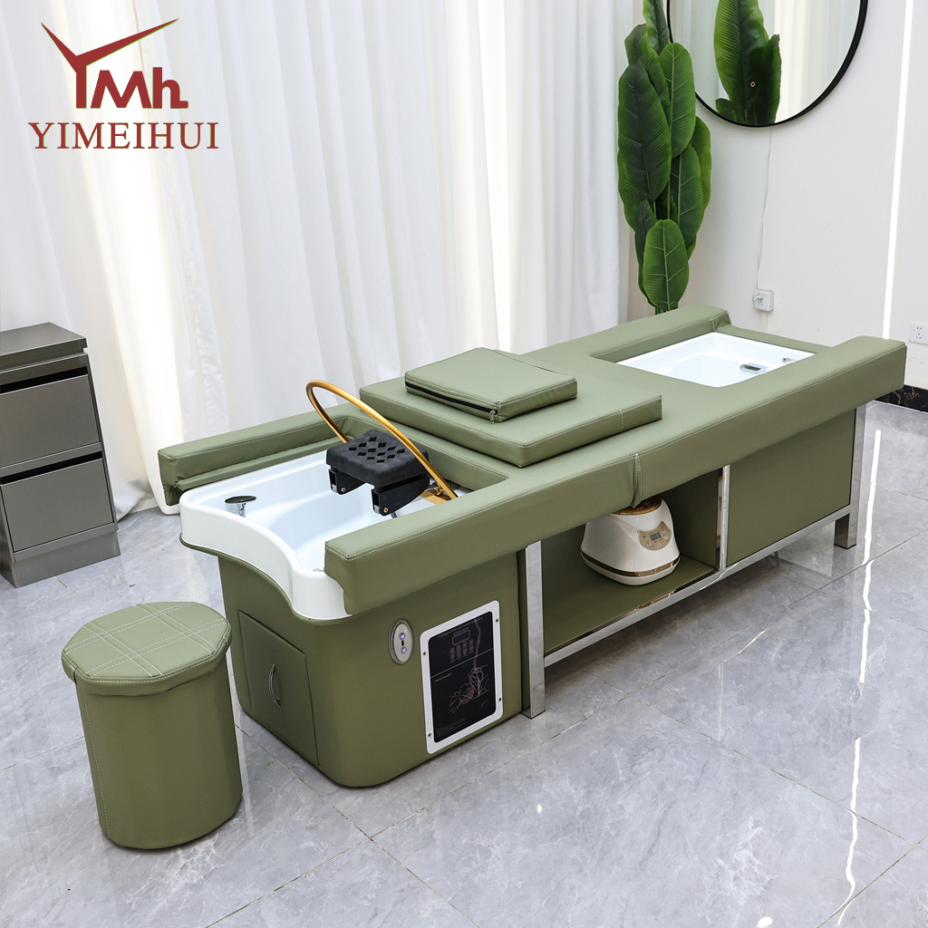 Professional Multifunctional Steam Hydrotherapy Shampoo Bed with Transparent Hood & Storage Drawer