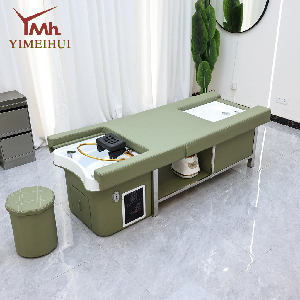 Professional Multifunctional Steam Hydrotherapy Shampoo Bed with Transparent Hood & Storage Drawer