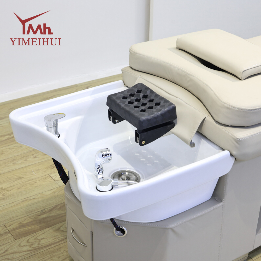 Japanese-Style Adjustable Head Spa Bed with Steam Therapy & Ceramic Basin for Hydrotherapy & Shampoo