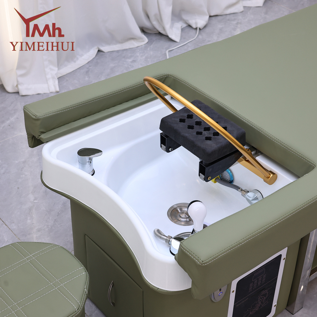 Professional Multifunctional Steam Hydrotherapy Shampoo Bed with Transparent Hood & Storage Drawer