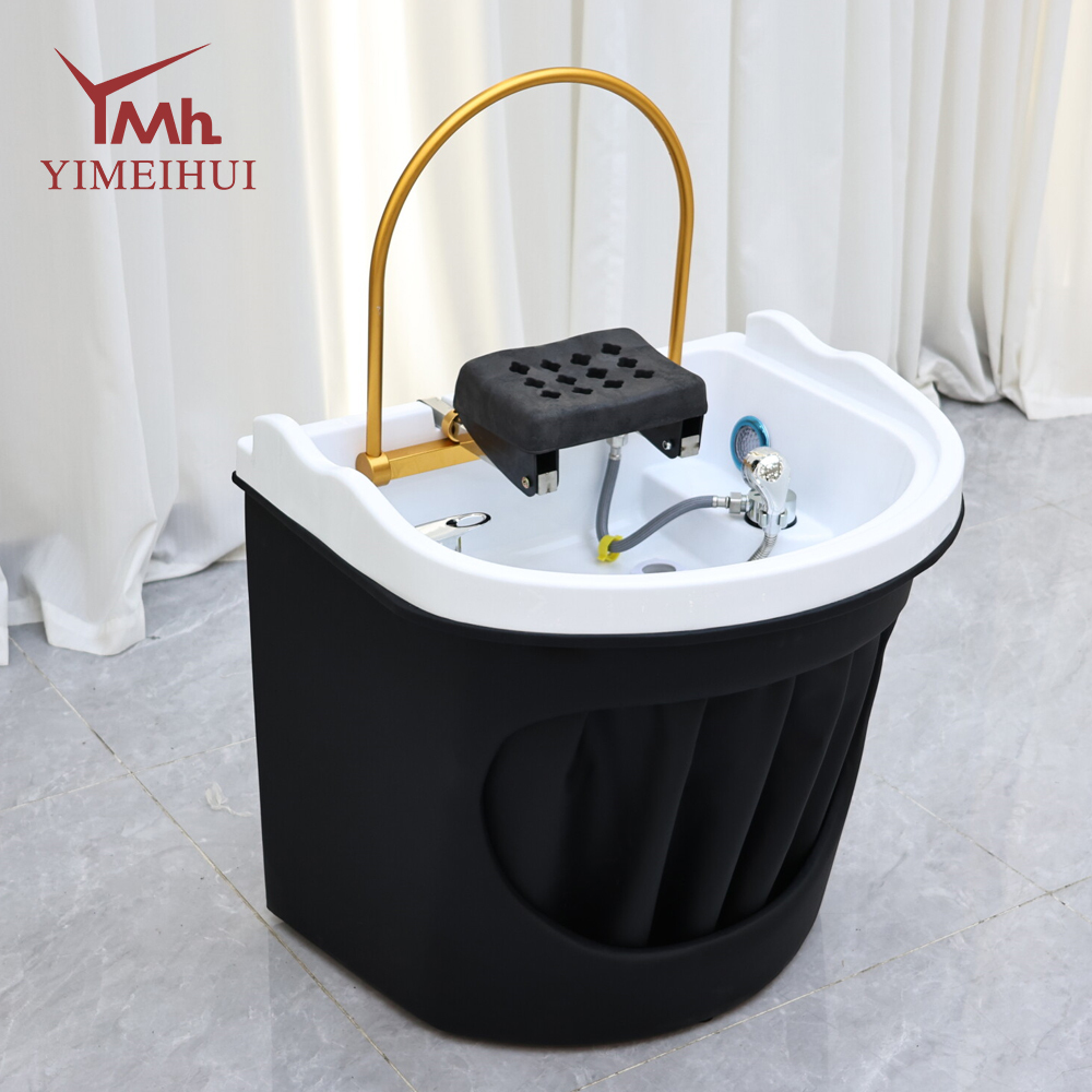 Modern Salon Thickened Acrylic Portable Head Spa Shampoo Basin with Water Pipes
