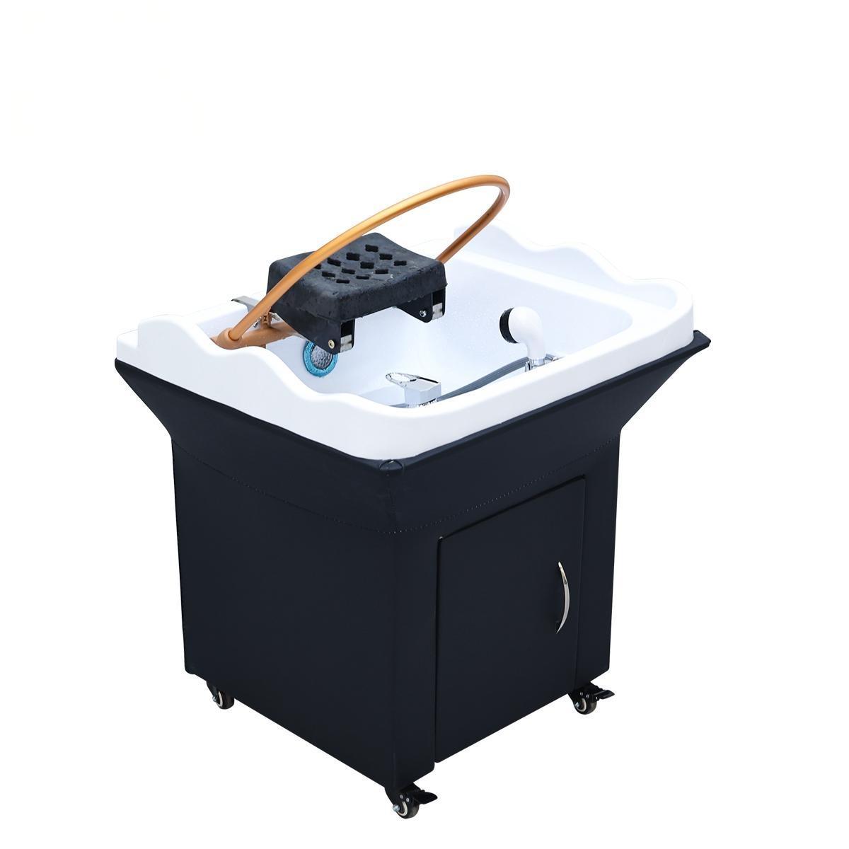 Salon Constant Temperature Head Care Mobile Shampoo Basin with Steam Circulation & Water Pipes