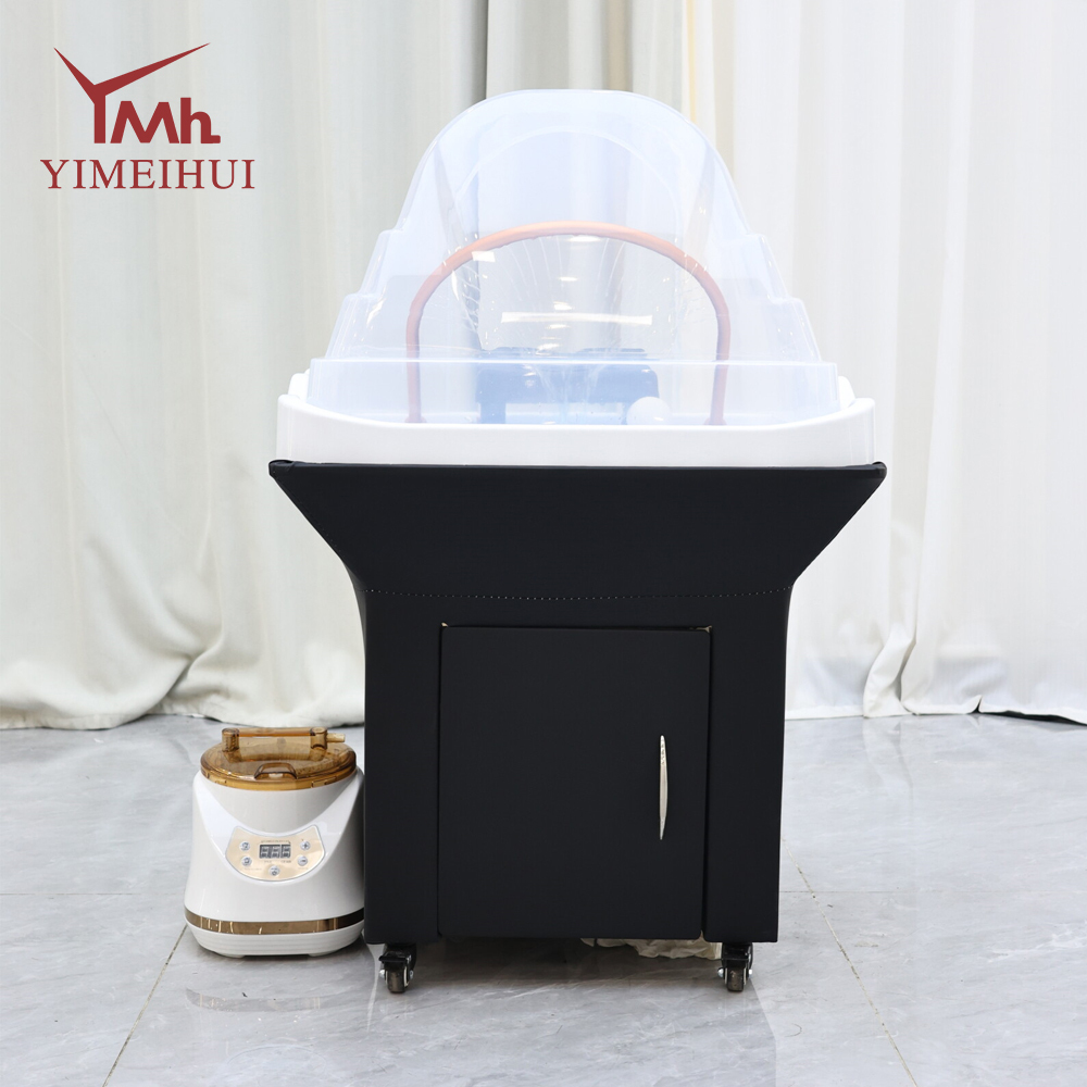 Salon Constant Temperature Head Care Mobile Shampoo Basin with Steam Circulation & Water Pipes