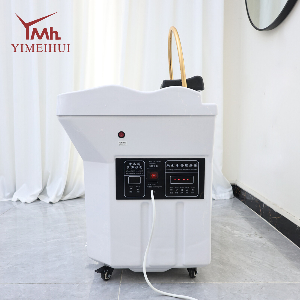 Portable All-in-One Head Spa Shampoo Basin with Water Circulation & Steam Function