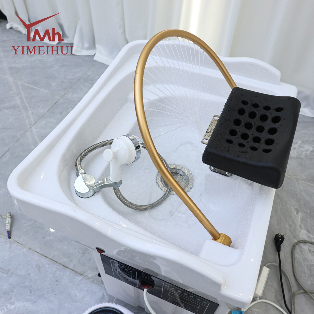 Portable All-in-One Head Spa Shampoo Basin with Water Circulation & Steam Function