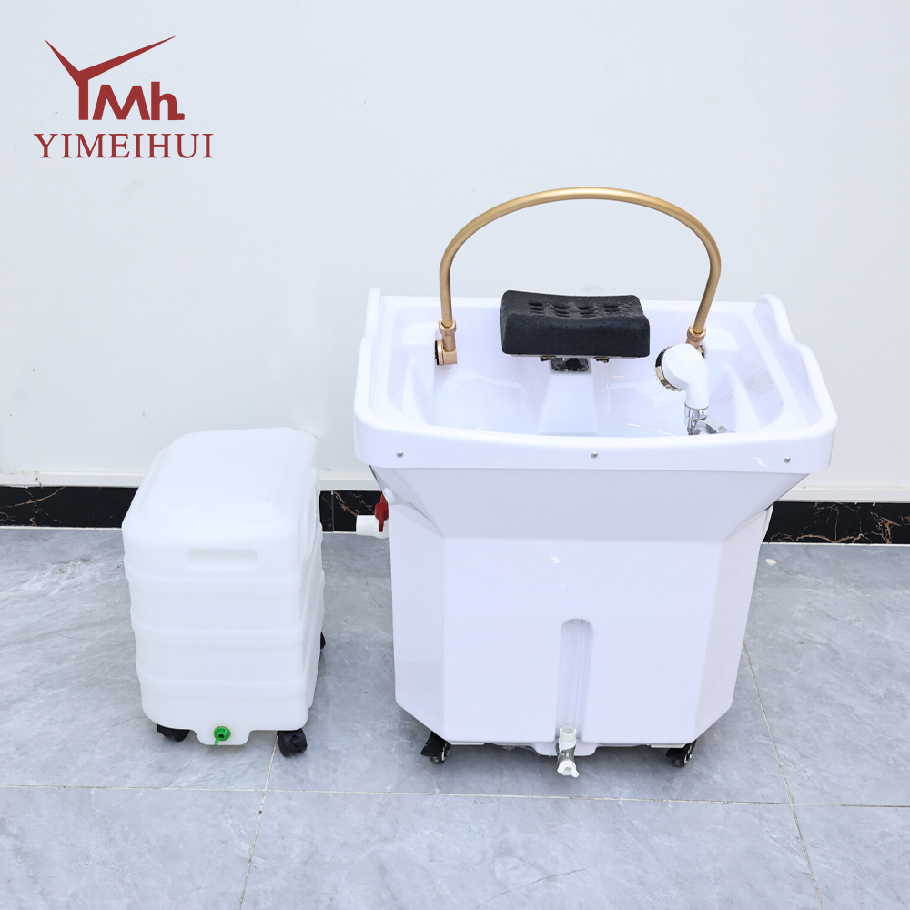 Portable Mobile Head Spa Shampoo Basin with Wheels & Water Circulation