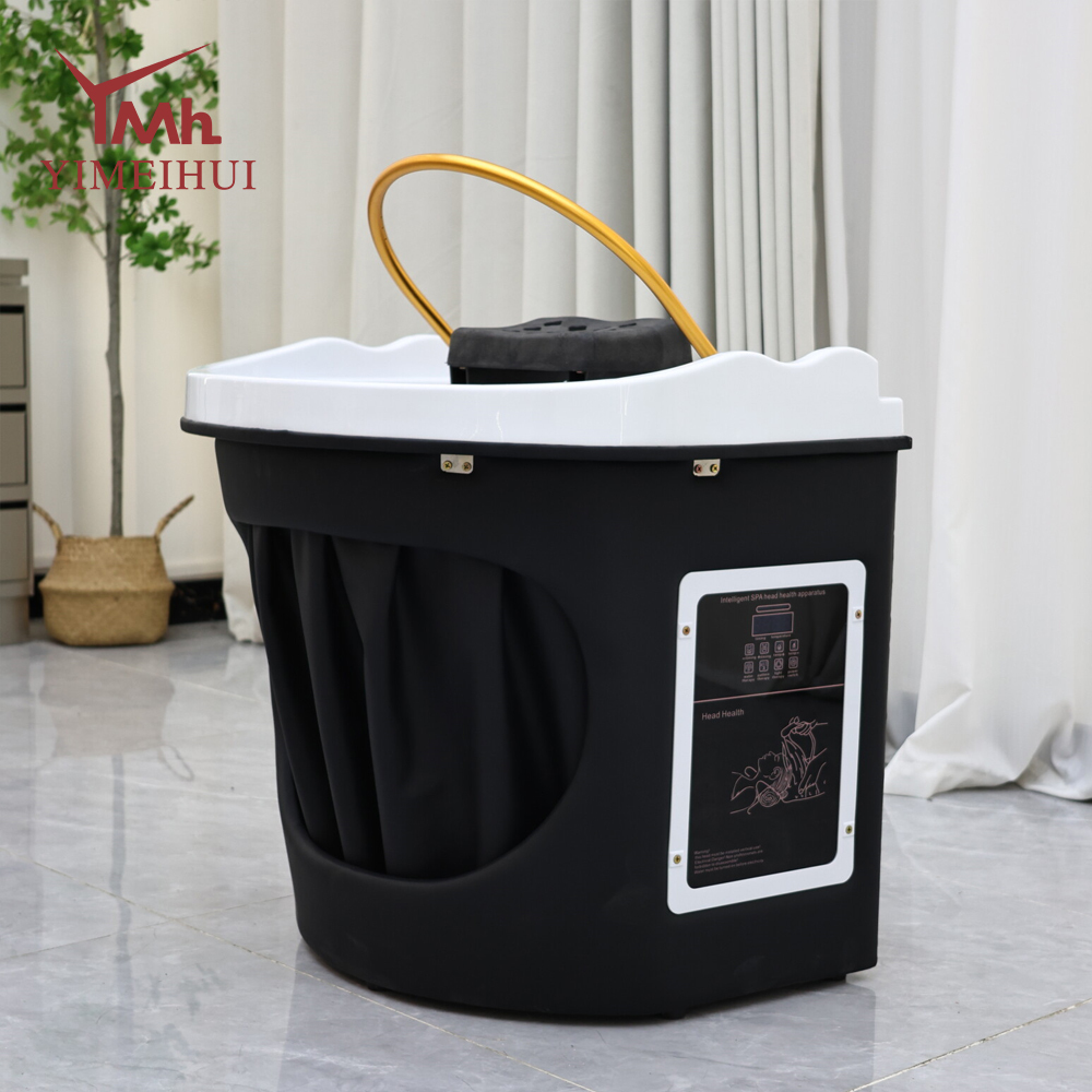 Modern Salon Thickened Acrylic Portable Head Spa Shampoo Basin with Water Pipes