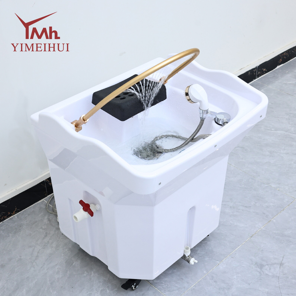 Portable Mobile Head Spa Shampoo Basin with Wheels & Water Circulation