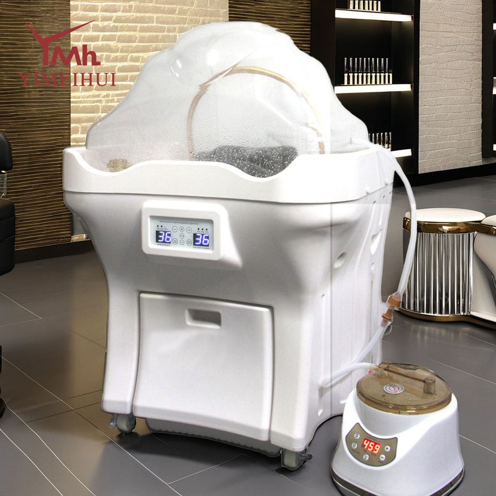 Professional Head Spa Shampoo Basin with Steam Chamber & Fumigation Machine