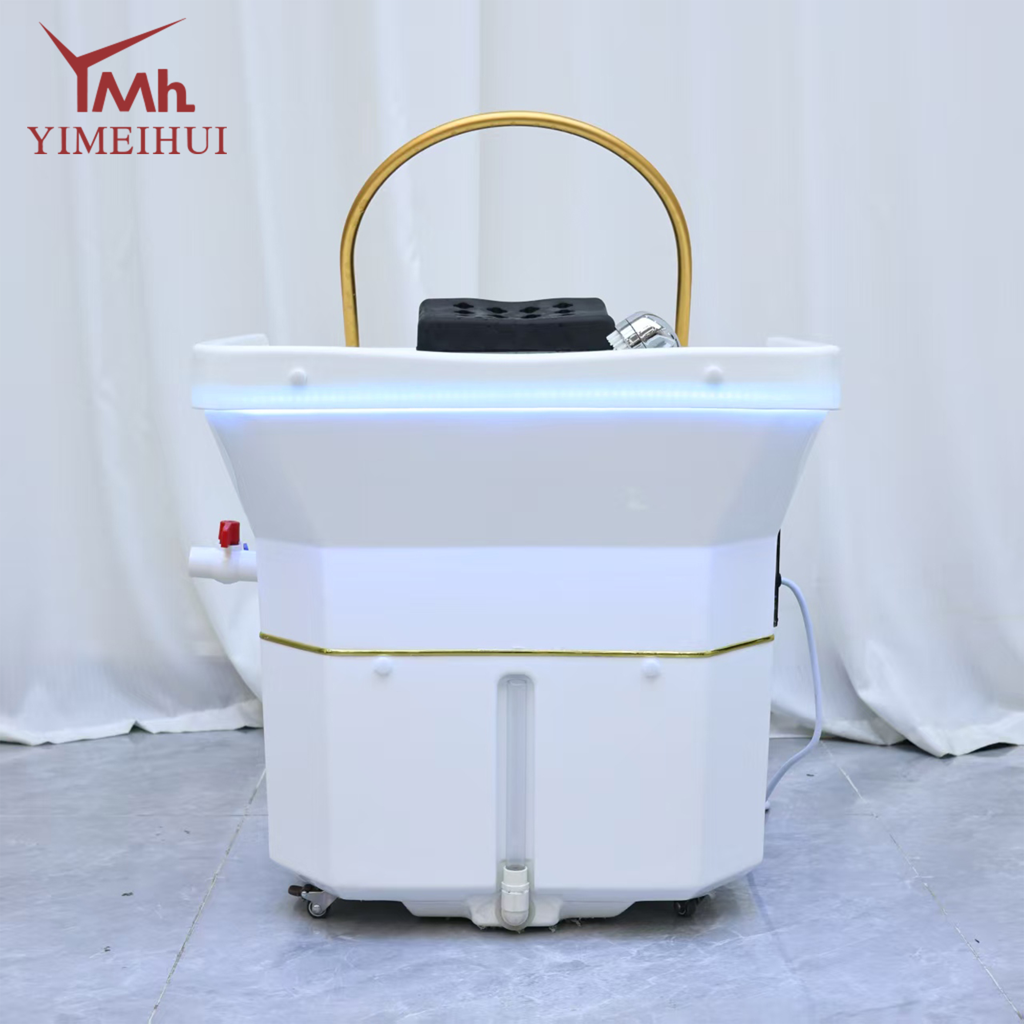 Portable Smart Head Spa Shampoo Basin with Steam Generator & LED Ambient Light